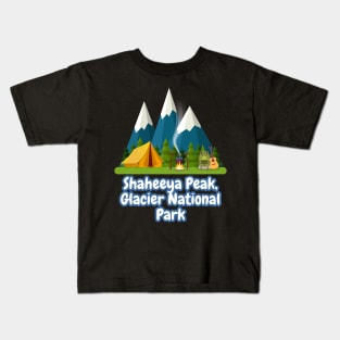 Shaheeya Peak, Glacier National Park Kids T-Shirt